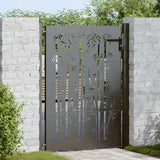 Vidaxl tuinpoort met slot zwart 110 x 155 cm gepoedercoat staal