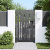 Vidaxl tuinpoort met slot zwart 110 x 180 cm gepoedercoat staal