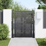 Vidaxl tuinpoort met slot zwart 110 x 130 cm gepoedercoat staal