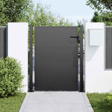 Vidaxl tuinpoort met slot zwart 110 x 130 cm gepoedercoat staal