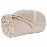 Vidaxl gooi deken beige 220 x 240 cm fleece