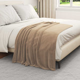 Vidaxl gooi deken kameel 130 x 150 cm fleece