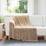 Vidaxl gooi deken kameel 150 x 200 cm fleece