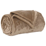 Vidaxl gooi deken kameel 220 x 240 cm fleece