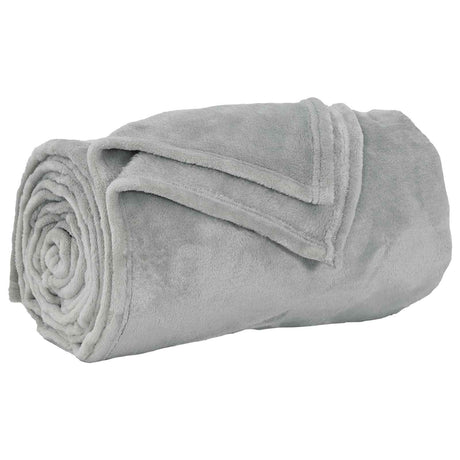 Vidaxl gooi deken grijs 220 x 240 cm fleece