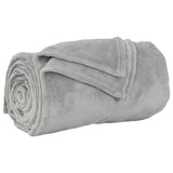 Vidaxl gooi deken grijs 240 x 270 cm fleece