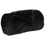 Vidaxl gooi deken zwart 220 x 240 cm fleece
