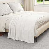 Vidaxl gooi deken wit 130 x 150 cm fleece