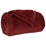 Vidaxl gooi deken bordeaux rood 130 x 150 cm fleece