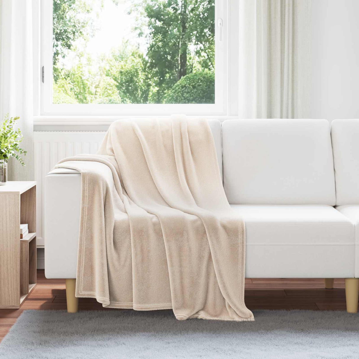 Vidaxl kleden 6 pcs beige 130 x 150 cm fleece