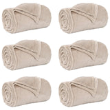 Vidaxl kleden 6 pcs beige 150 x 200 cm fleece