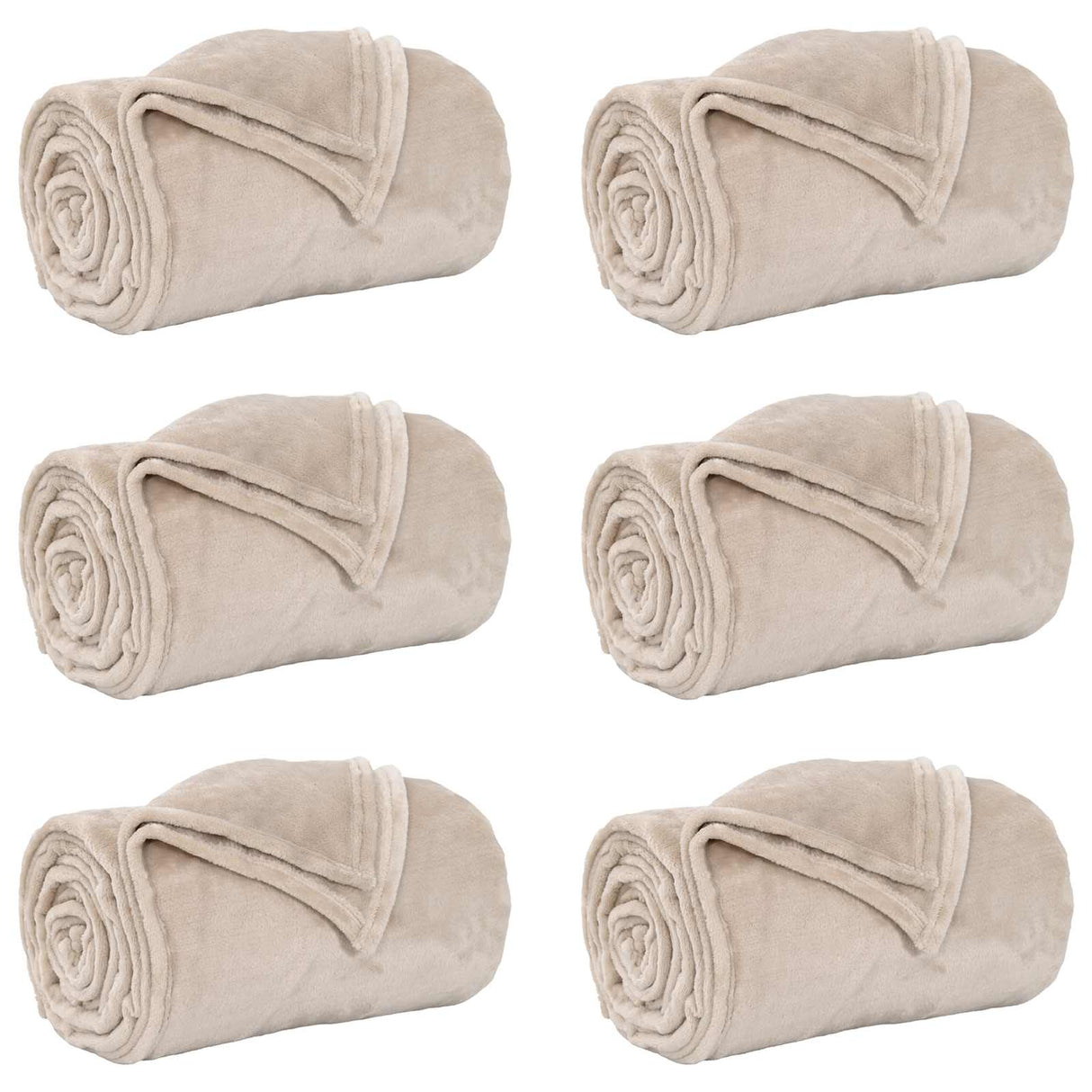 Vidaxl kleden 6 pcs beige 220 x 240 cm fleece