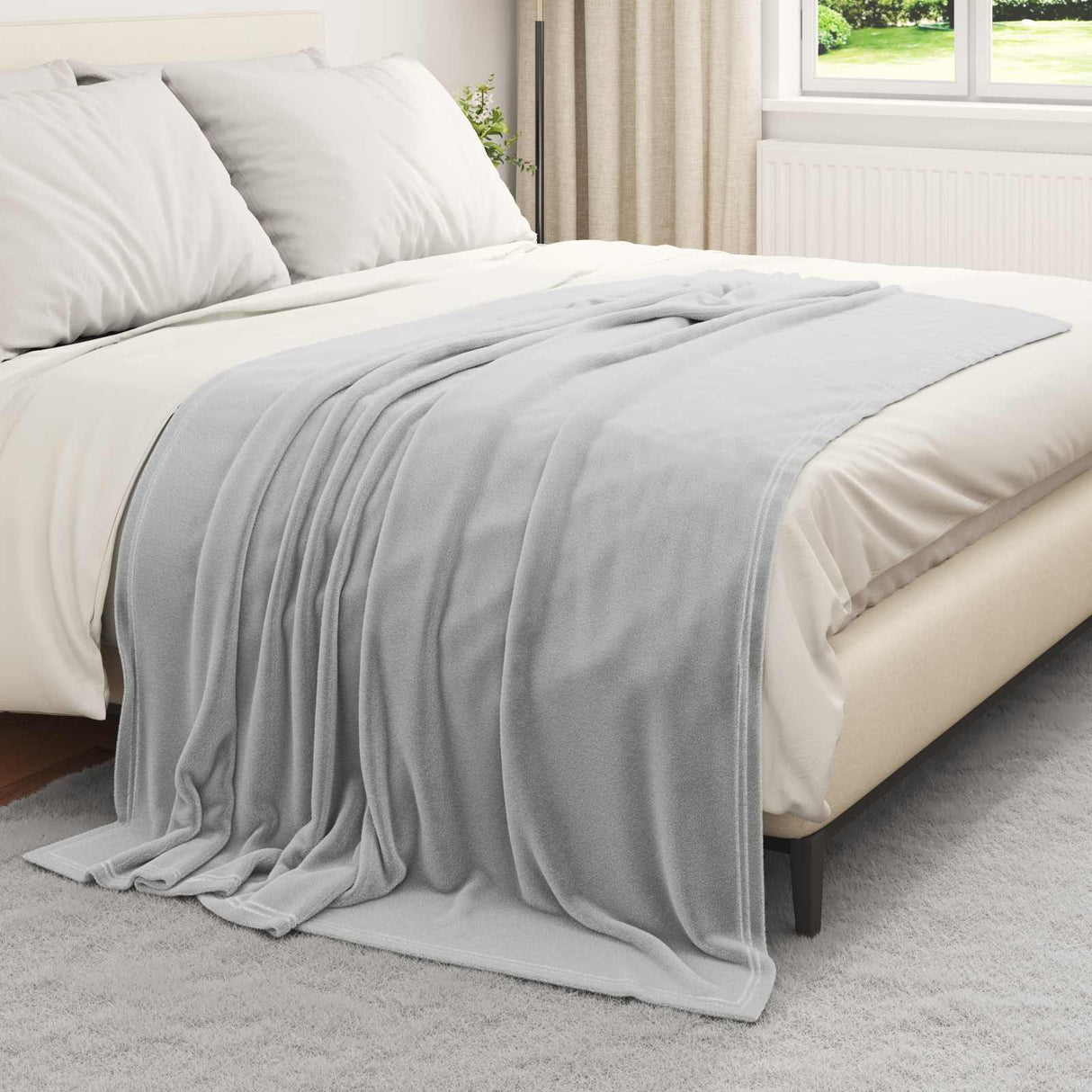Vidaxl kleden 6 pcs grijs 150 x 200 cm fleece