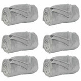 Vidaxl kleden 6 pcs grijs 220 x 240 cm fleece