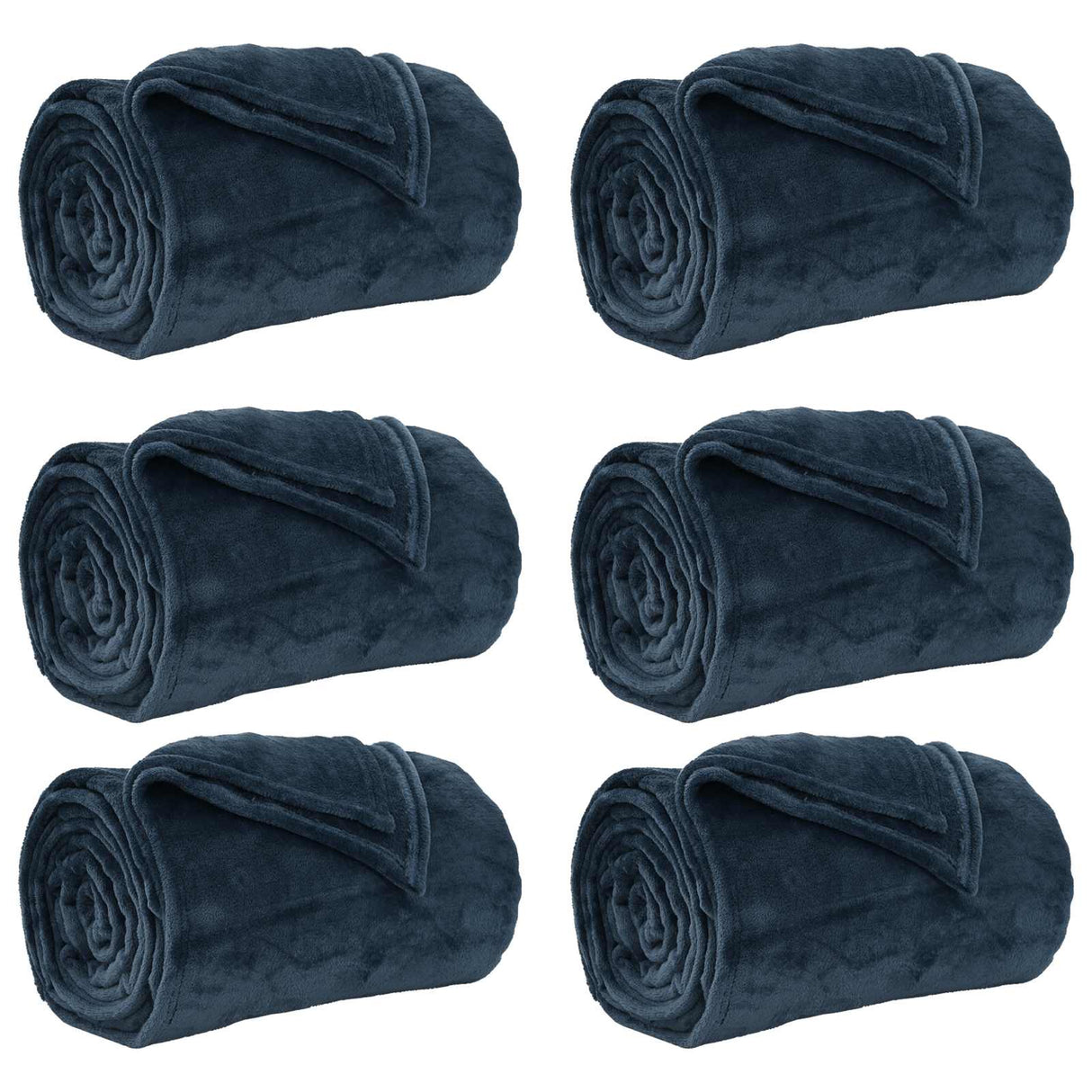 Vidaxl kleden 6 pcs marineblauw 150 x 200 cm fleece