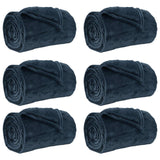 Vidaxl kleden 6 pcs marineblauw 150 x 200 cm fleece