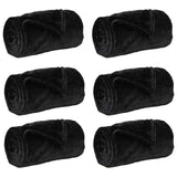 Vidaxl kleden 6 pcs zwart 150 x 200 cm fleece
