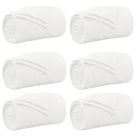 Vidaxl kleden 6 pcs wit 130 x 150 cm fleece