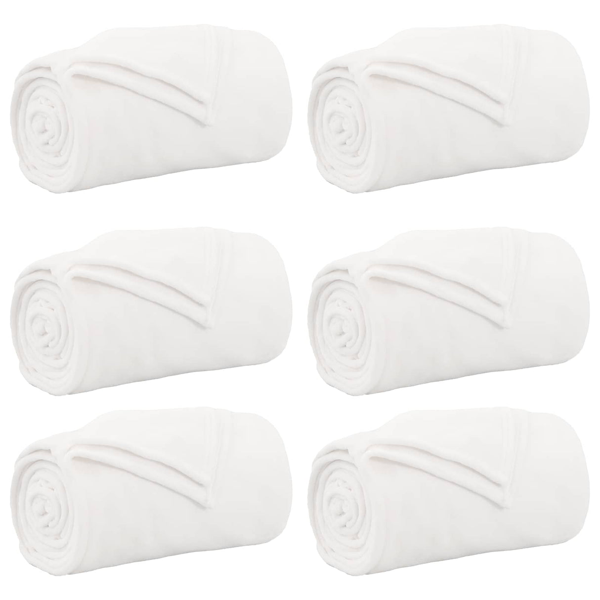 Vidaxl kleden 6 pcs wit 150 x 200 cm fleece
