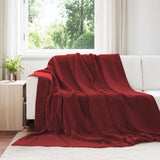 Vidaxl kleden 6 pcs bordeaux rood 220 x 240 cm fleece