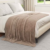 Vidaxl gooi deken kameel 200 x 150 cm fleece