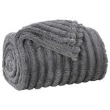 Vidaxl gooi deken donkergrijs 270 x 240 cm fleece