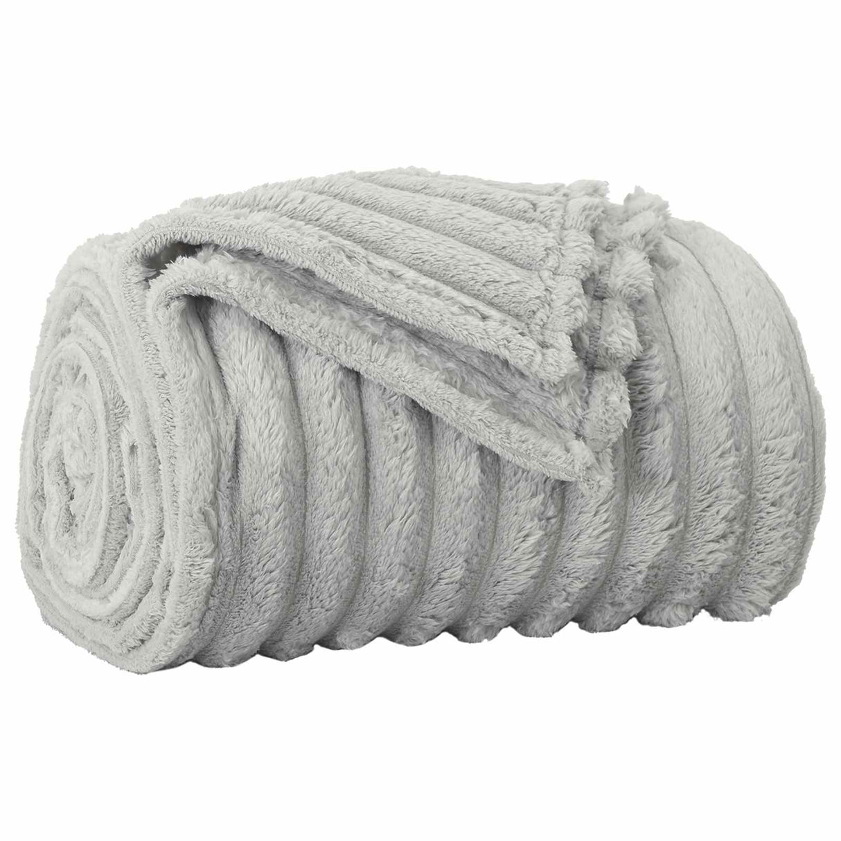 Vidaxl gooi deken grijs 240 x 220 cm fleece