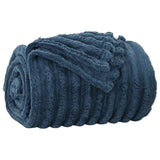 Vidaxl gooi deken marineblauw 240 x 220 cm fleece
