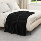Vidaxl gooi deken zwart 150 x 130 cm fleece