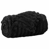 Vidaxl gooi deken zwart 200 x 150 cm fleece