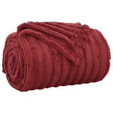 Vidaxl gooi deken bordeaux rood 150 x 130 cm fleece