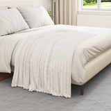 Vidaxl gooi deken crème 150 x 130 cm fleece