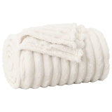 Vidaxl gooi deken crème 150 x 130 cm fleece
