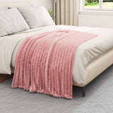 Vidaxl gooi deken roze 150 x 130 cm fleece