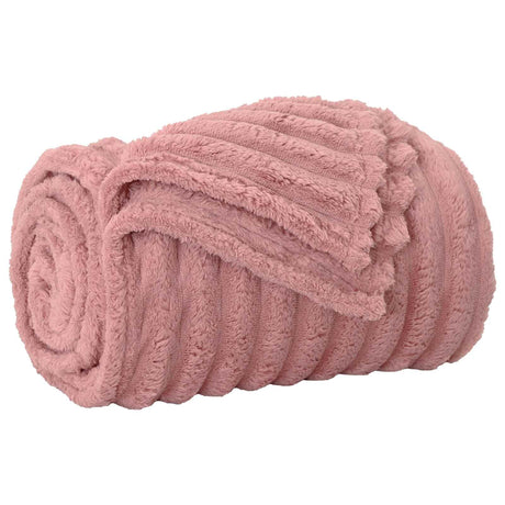 Vidaxl gooi deken roze 150 x 130 cm fleece