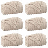 Vidaxl kleden 6 pcs beige 150 x 130 cm fleece