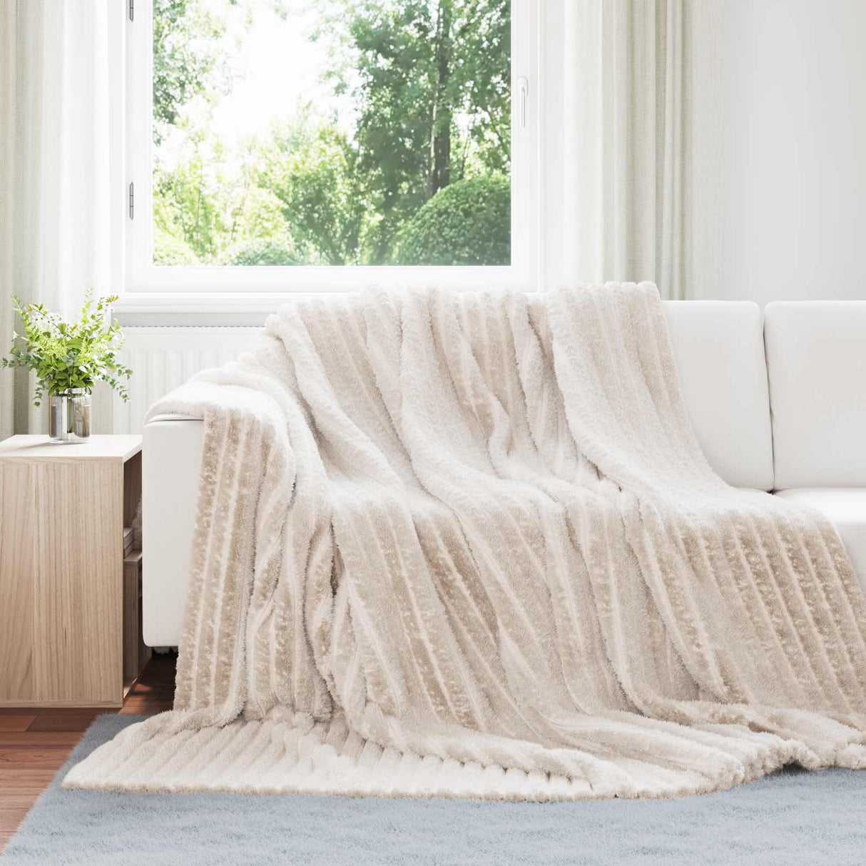Vidaxl kleden 6 pcs beige 240 x 220 cm fleece