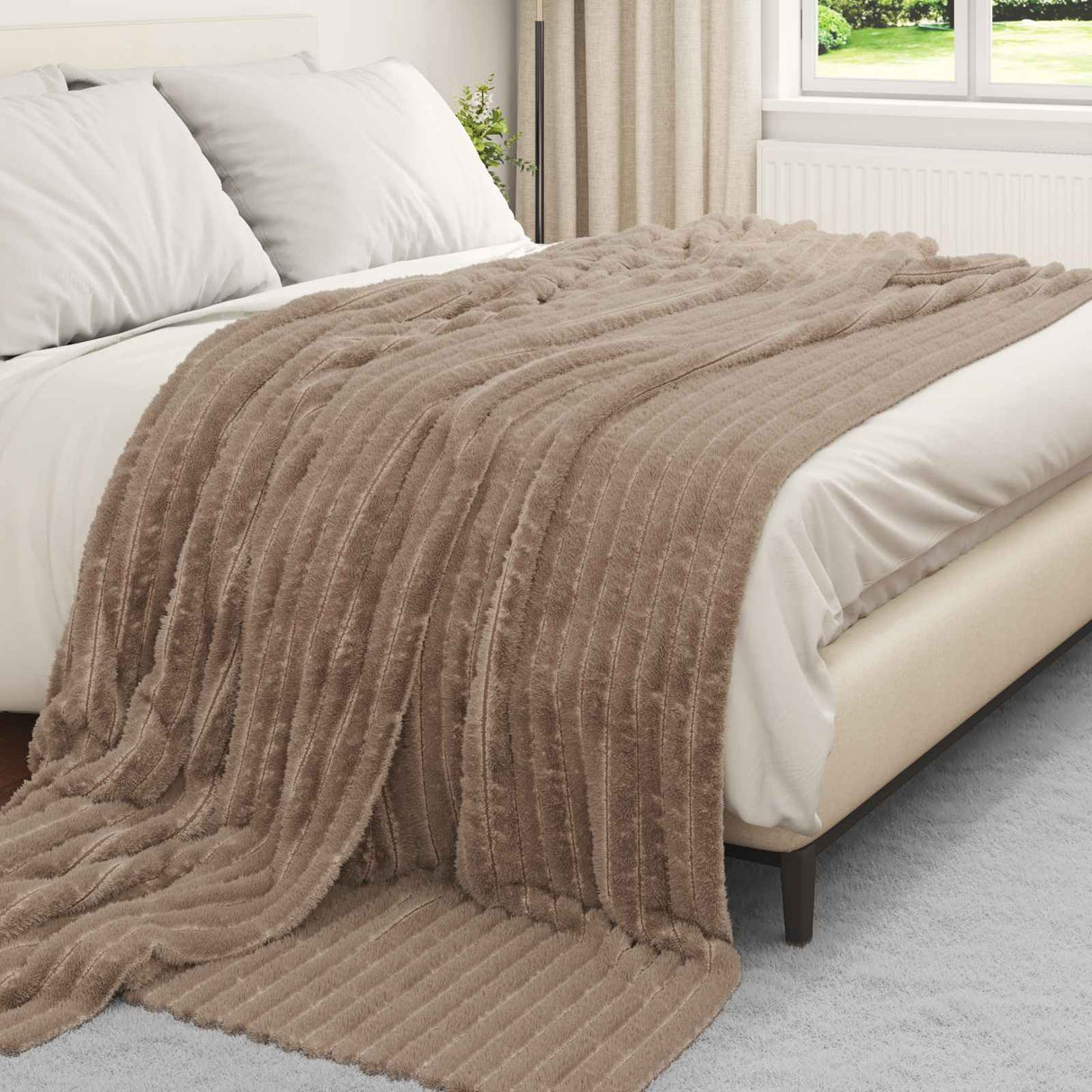 Vidaxl kleden 6 pcs kameel 270 x 240 cm fleece