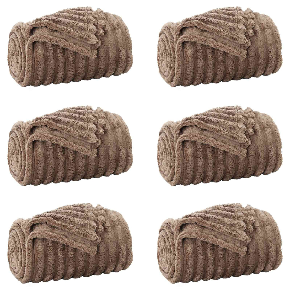 Vidaxl kleden 6 pcs kameel 270 x 240 cm fleece