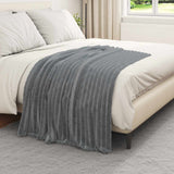 Vidaxl kleden 6 pcs donkergrijs 150 x 130 cm fleece
