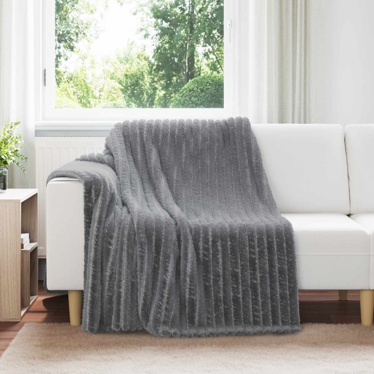 Vidaxl kleden 6 pcs donkergrijs 200 x 150 cm fleece
