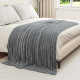 Vidaxl kleden 6 pcs donkergrijs 200 x 150 cm fleece