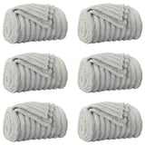 Vidaxl kleden 6 pcs grijs 150 x 130 cm fleece