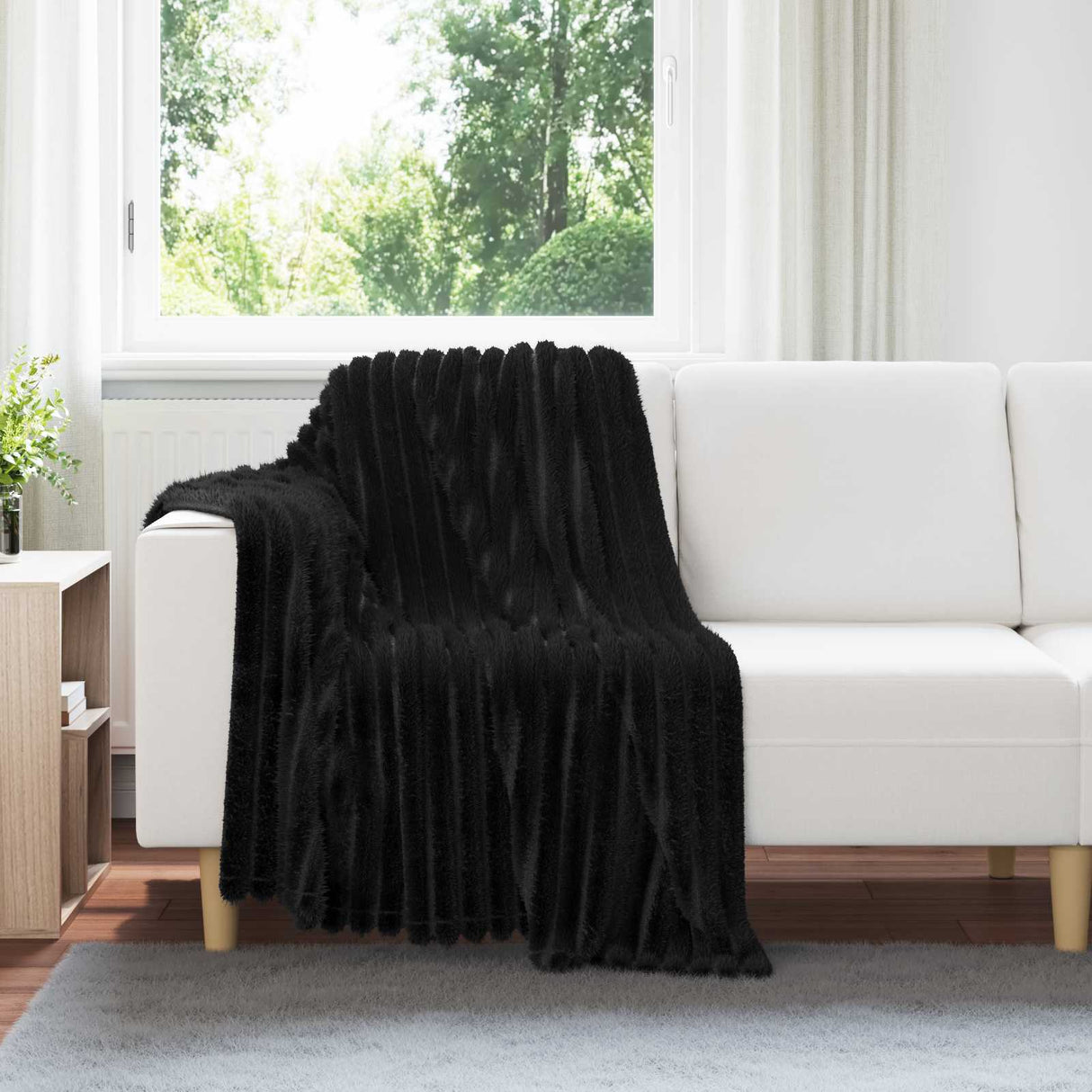 Vidaxl kleden 6 pcs zwart 150 x 130 cm fleece