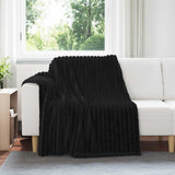 Vidaxl kleden 6 pcs zwart 200 x 150 cm fleece