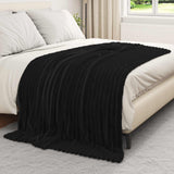Vidaxl kleden 6 pcs zwart 200 x 150 cm fleece