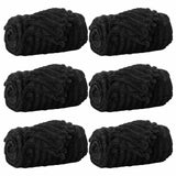 Vidaxl kleden 6 pcs zwart 270 x 240 cm fleece