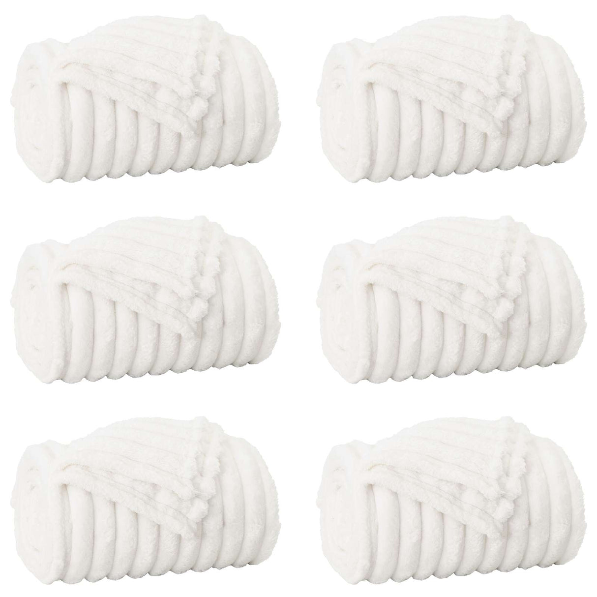 Vidaxl kleden 6 pcs wit 240 x 220 cm fleece