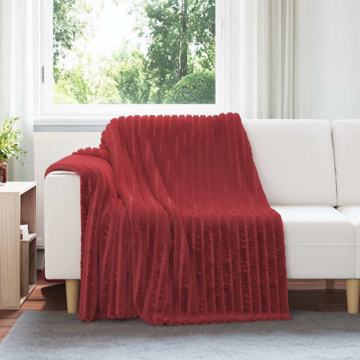 Vidaxl kleden 6 pcs bordeaux rood 200 x 150 cm fleece