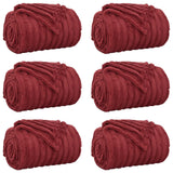 Vidaxl kleden 6 pcs bordeaux rood 270 x 240 cm fleece